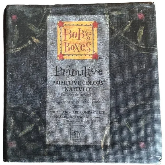 Vtg BOB'S BOXES Primitive Colors Nativity 3 Folk Art NESTING BOXES Angel, Dove - Picture 15 of 16